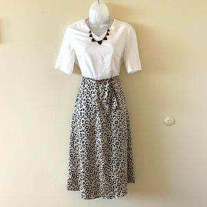 Leopard midi dress one piece